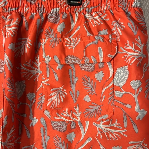 Goodfellow & Co Swim Trunks Men’s size XL Coral. & Gray Print - Picture 3 of 12